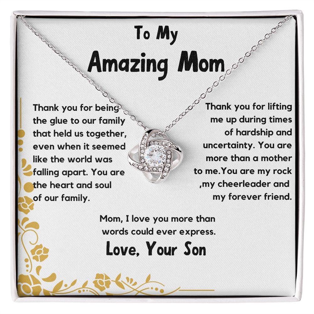 To My Amazing Mom Necklace, From Your Son