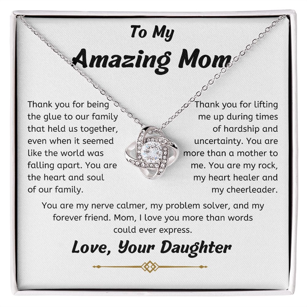 To My Amazing Mom Necklace, From Your Daughter