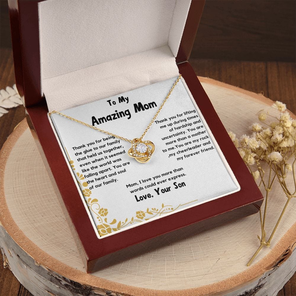 To My Amazing Mom Necklace, From Your Son