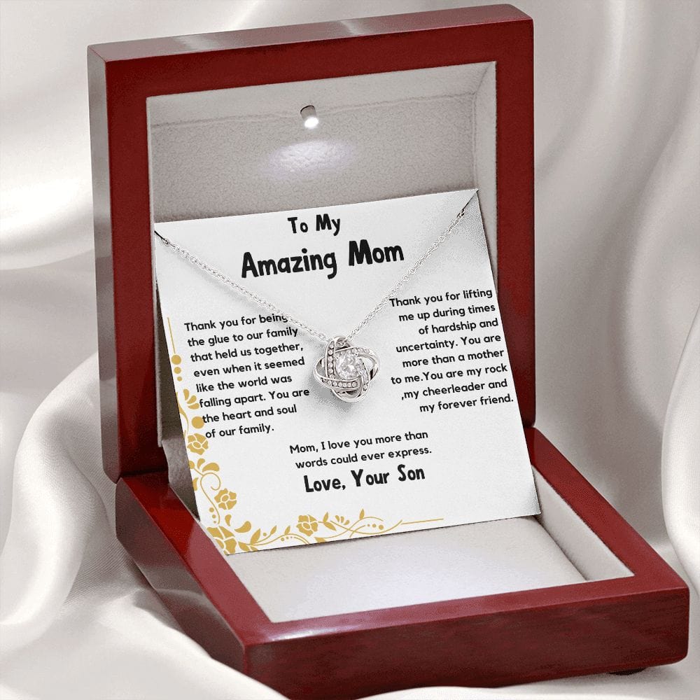 To My Amazing Mom Necklace, From Your Son