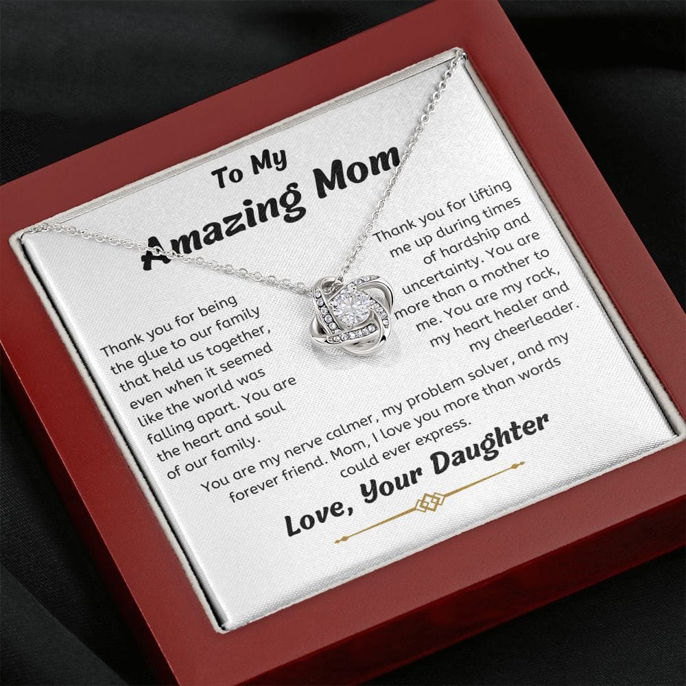 To My Amazing Mom Necklace, From Your Daughter