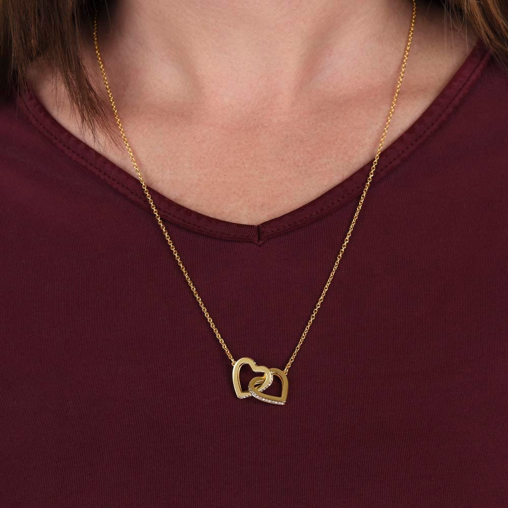 To My Beautiful Granddaughter- Interlocked Hearts-White Background