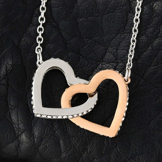 To My Beautiful Granddaughter- Interlocked Hearts-White Background