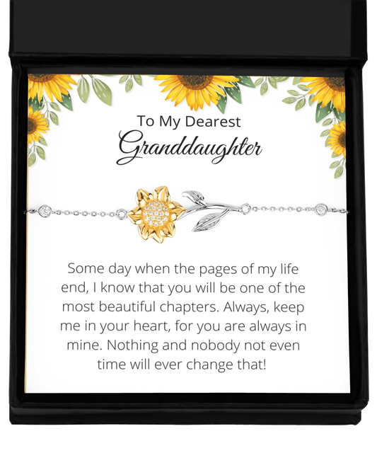 To My Granddaughter- Sunflower Bracelet
