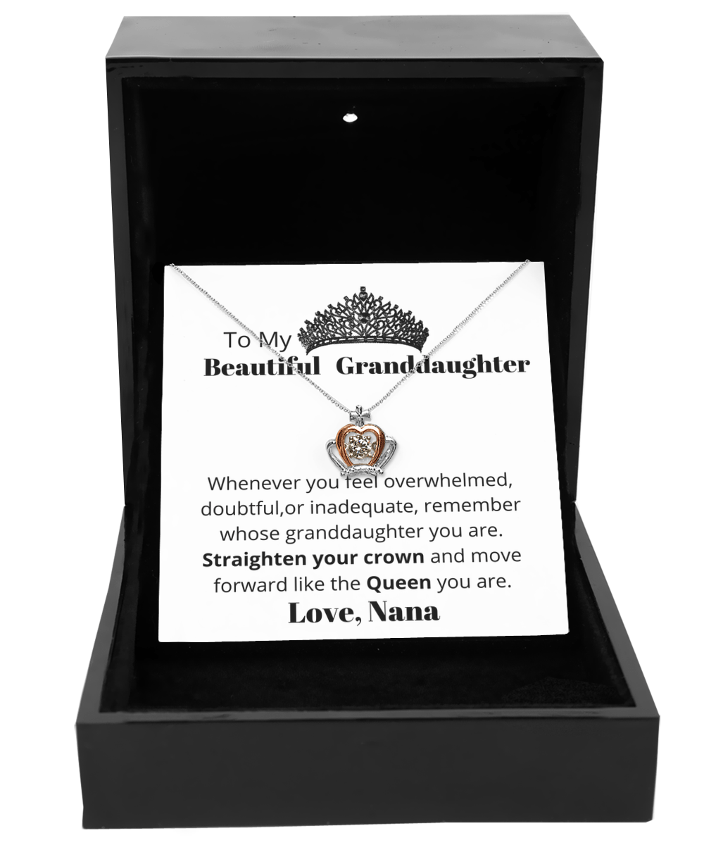 To My Granddaughter -Crown Necklace