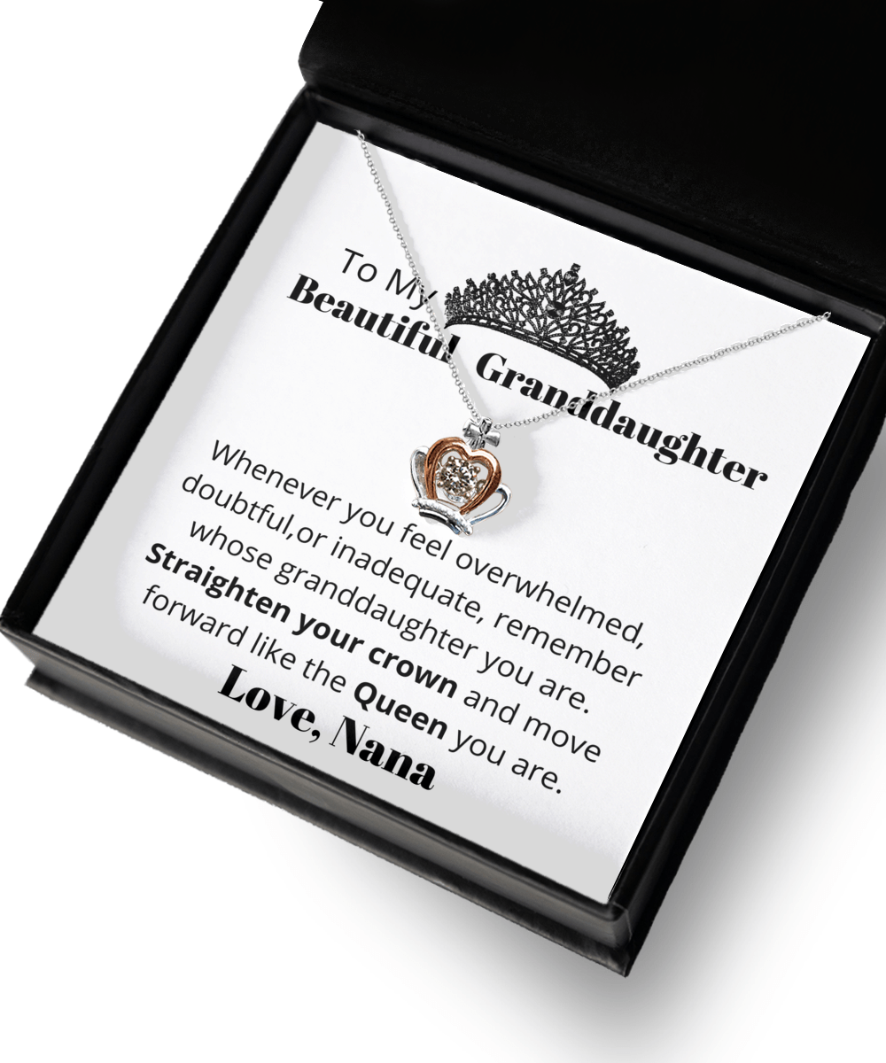 To My Granddaughter -Crown Necklace
