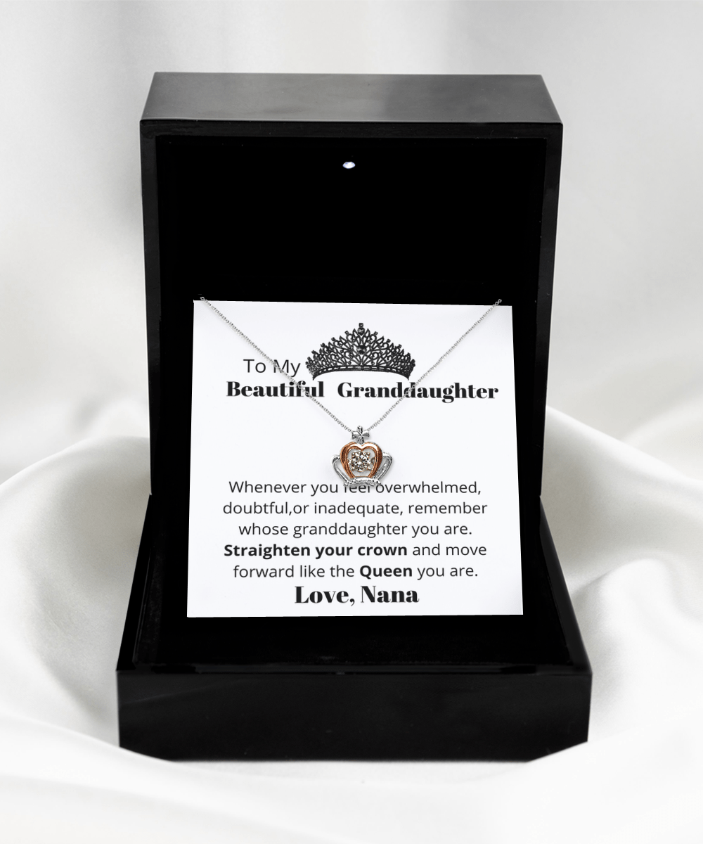 To My Granddaughter -Crown Necklace