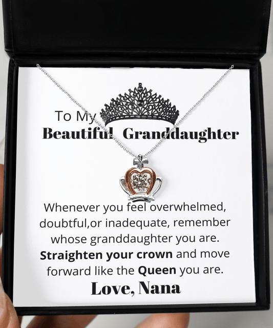 To My Granddaughter -Crown Necklace