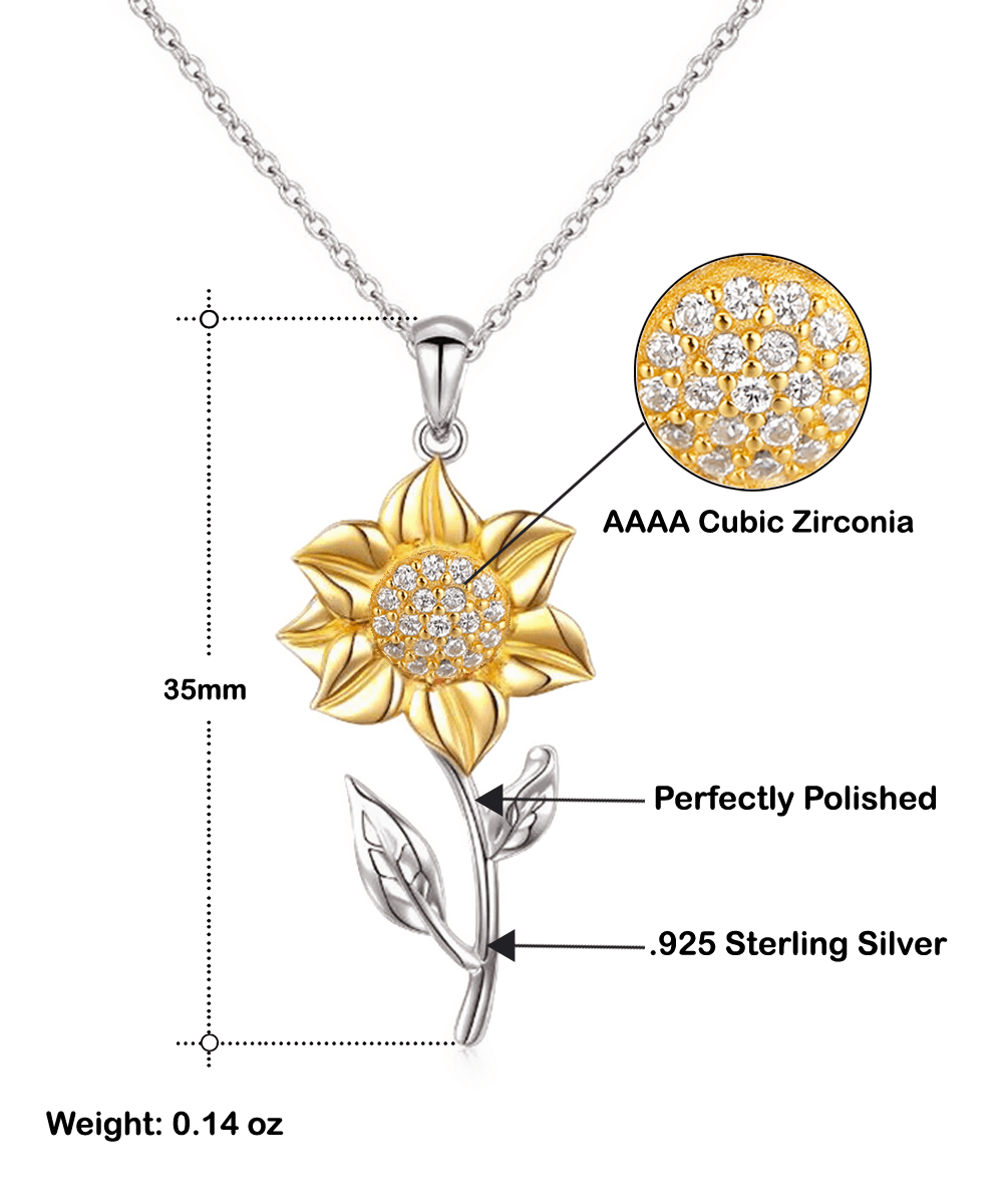 My Granddaughter Sunflower Necklace